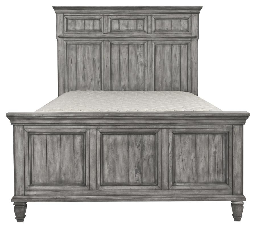 Avenue Grey Queen Bed 5 Pc Set - furniture place usa