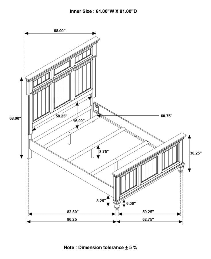 Avenue Grey Queen Bed - furniture place usa