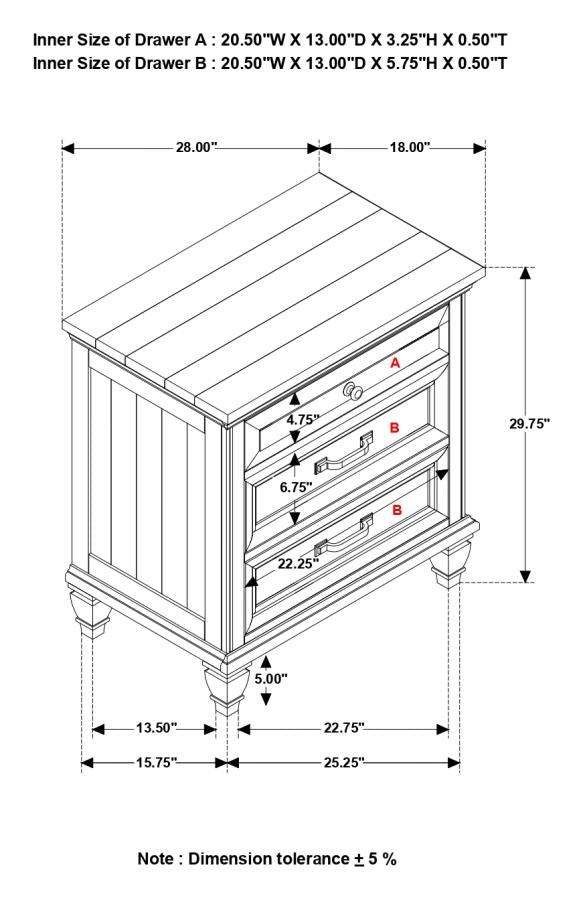 Avenue Grey Nightstand - furniture place usa