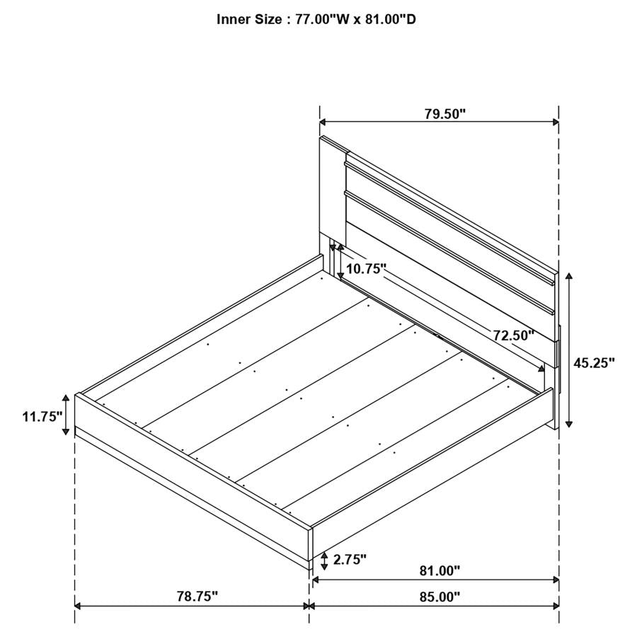 Azalia Brown Eastern King Bed - furniture place usa