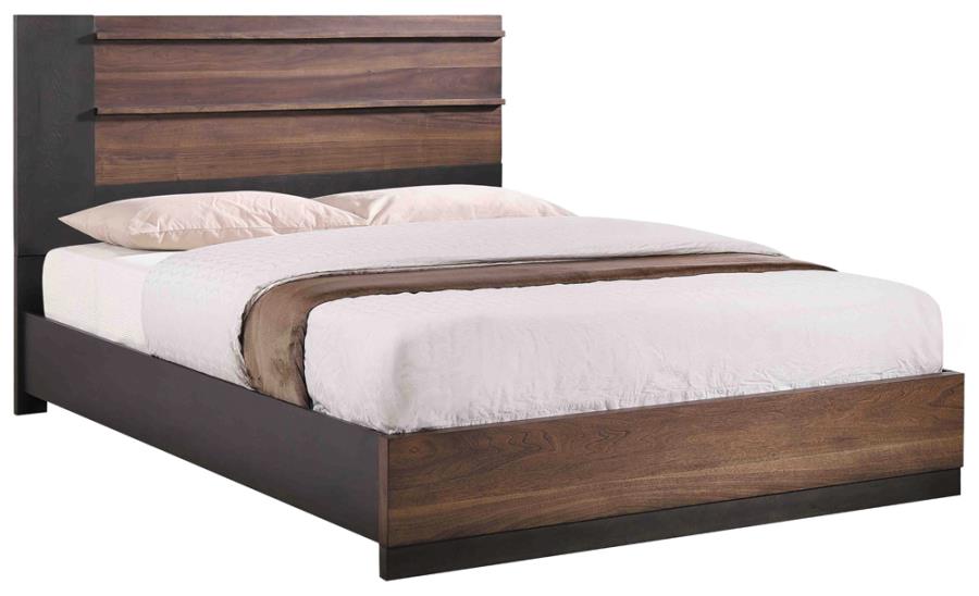 Azalia Brown California King Bed 4 Pc Set - furniture place usa