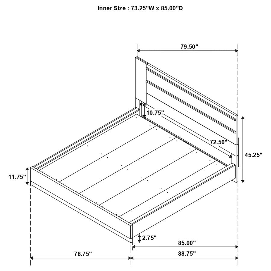 Azalia Brown California King Bed - furniture place usa