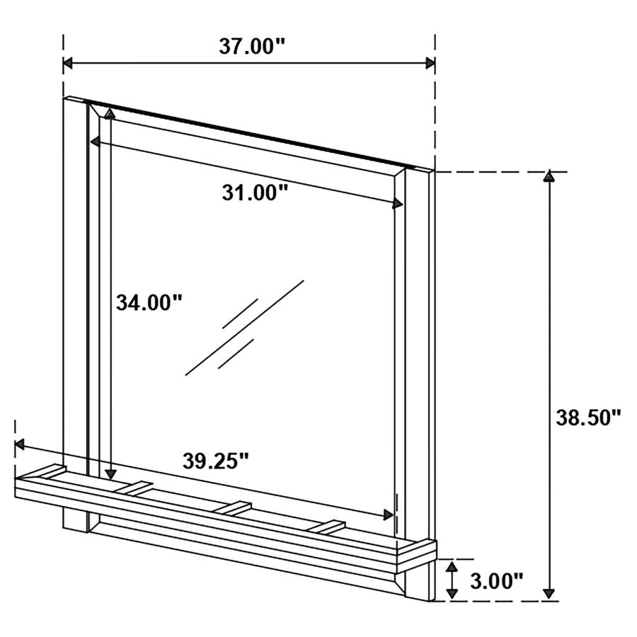 Azalia Brown Dresser Mirror - furniture place usa