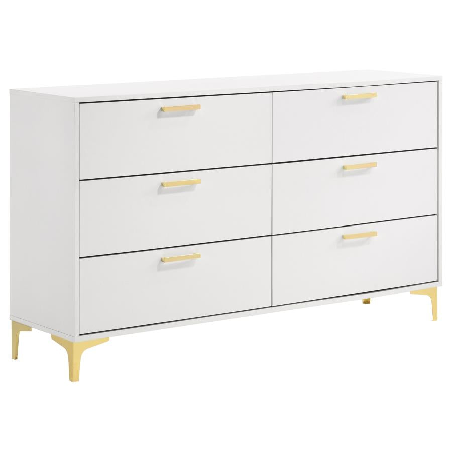 Kendall White Dresser - furniture place usa