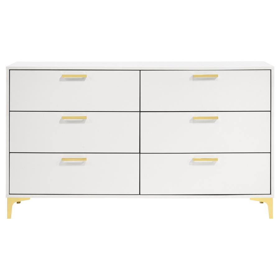 Kendall White Dresser - furniture place usa