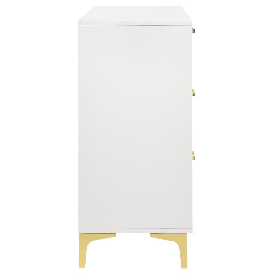 Kendall White Dresser - furniture place usa