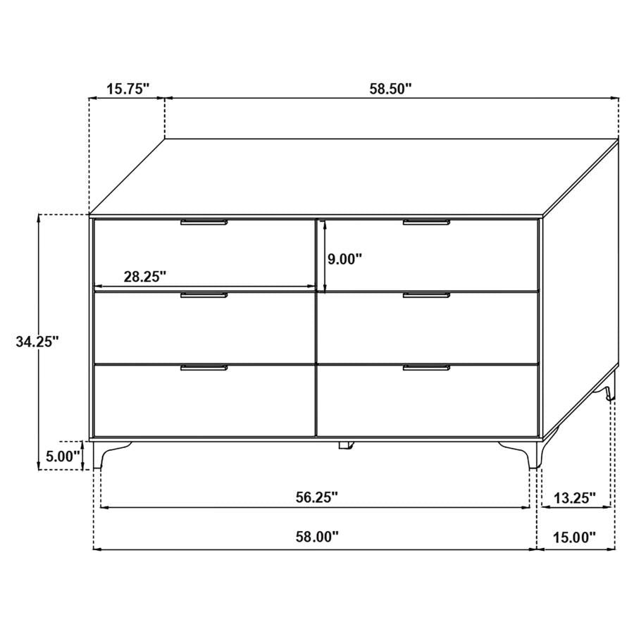 Kendall Black Dresser - furniture place usa