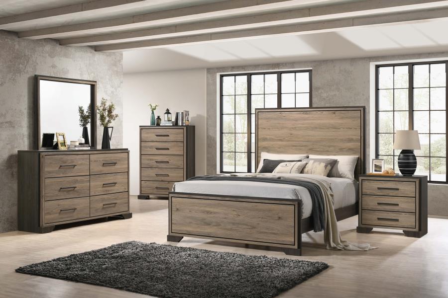 Baker Brown California King Bed 5 Pc Set - furniture place usa