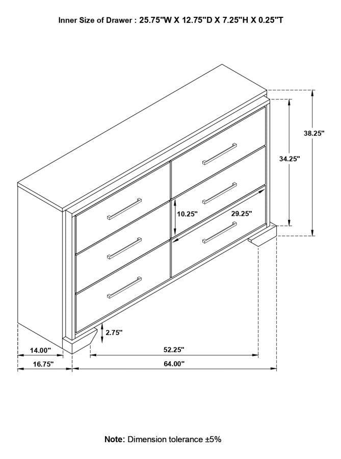 Baker Brown Dresser - furniture place usa