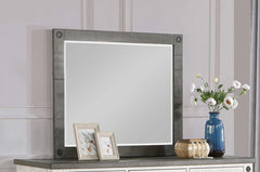 Lilith Grey Dresser Mirror - furniture place usa