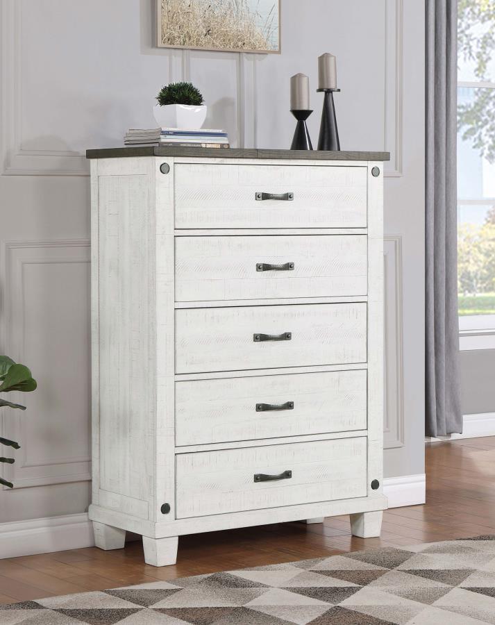 Lilith Grey Chest - furniture place usa