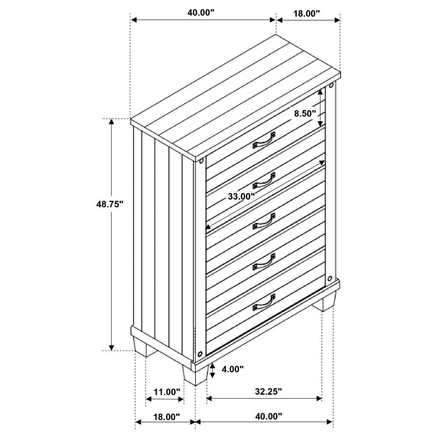 Lilith Grey Chest - furniture place usa