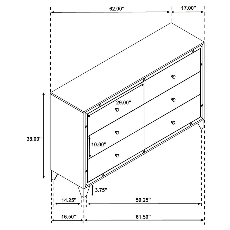 Larue Silver Dresser - furniture place usa