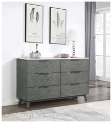 Nathan Grey Dresser - furniture place usa