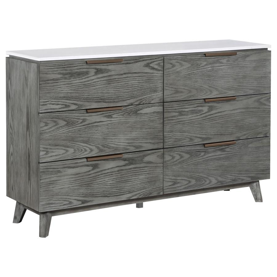 Nathan Grey Dresser - furniture place usa