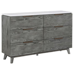 Nathan Grey Dresser - furniture place usa