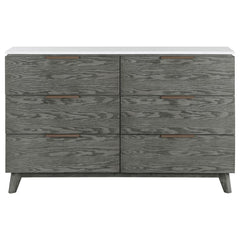 Nathan Grey Dresser - furniture place usa