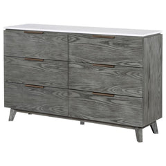 Nathan Grey Dresser - furniture place usa