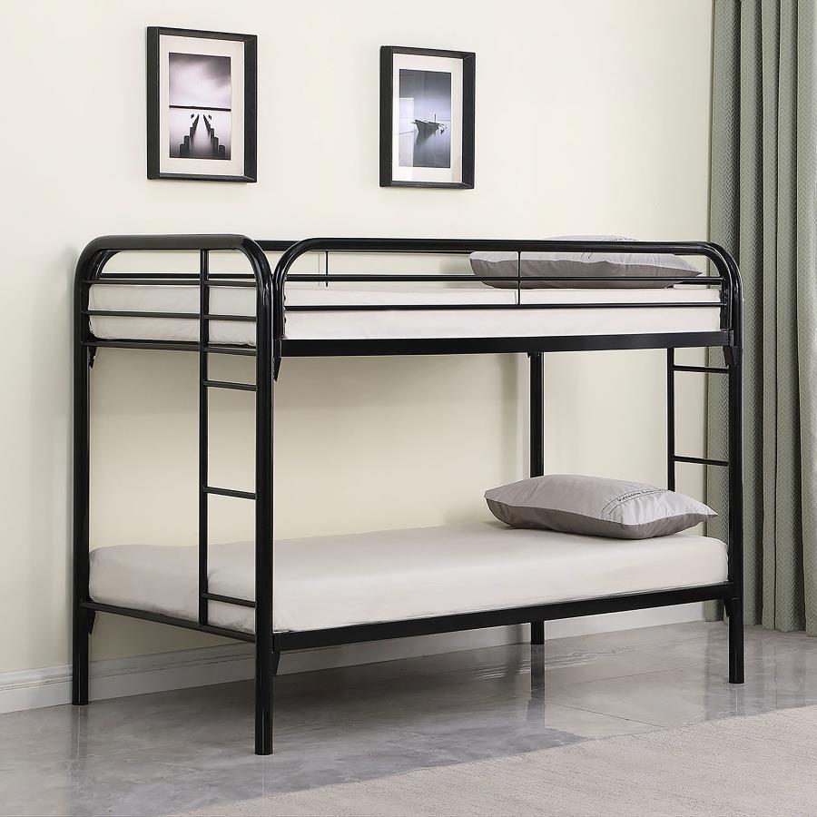 Morgan Black Twin / Twin Bunk Bed - furniture place usa