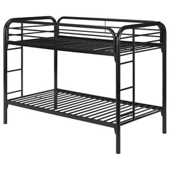 Morgan Black Twin / Twin Bunk Bed - furniture place usa