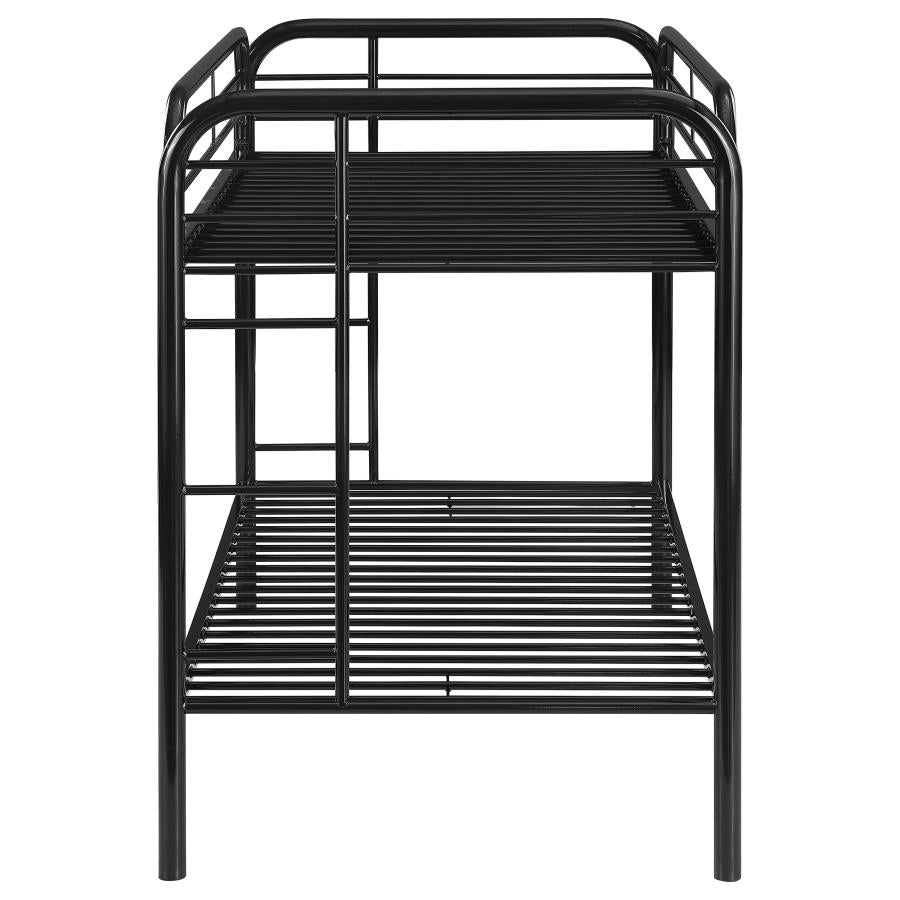 Morgan Black Twin / Twin Bunk Bed - furniture place usa