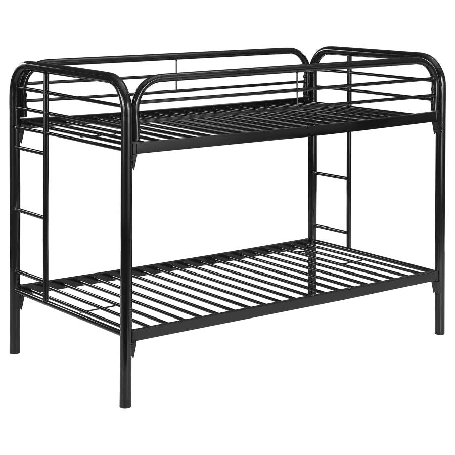 Morgan Black Twin / Twin Bunk Bed - furniture place usa