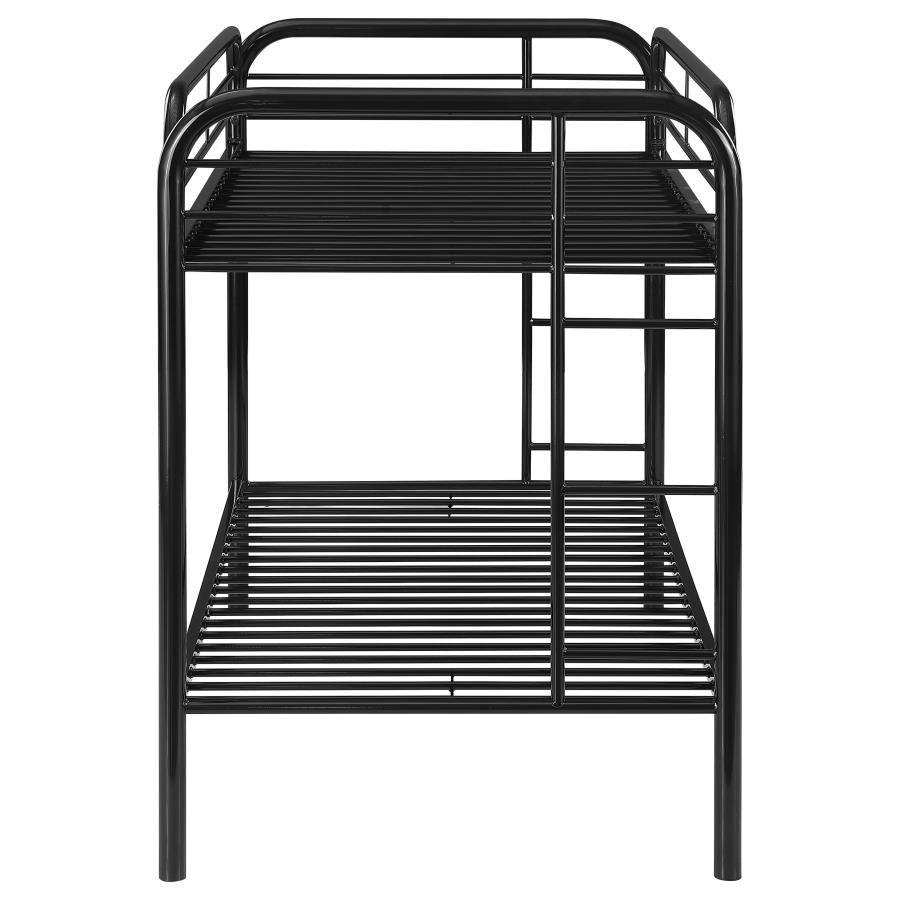 Morgan Black Twin / Twin Bunk Bed - furniture place usa