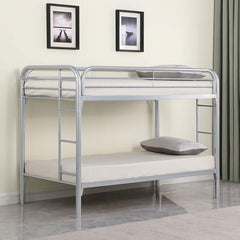 Morgan Silver Twin / Twin Bunk Bed - furniture place usa