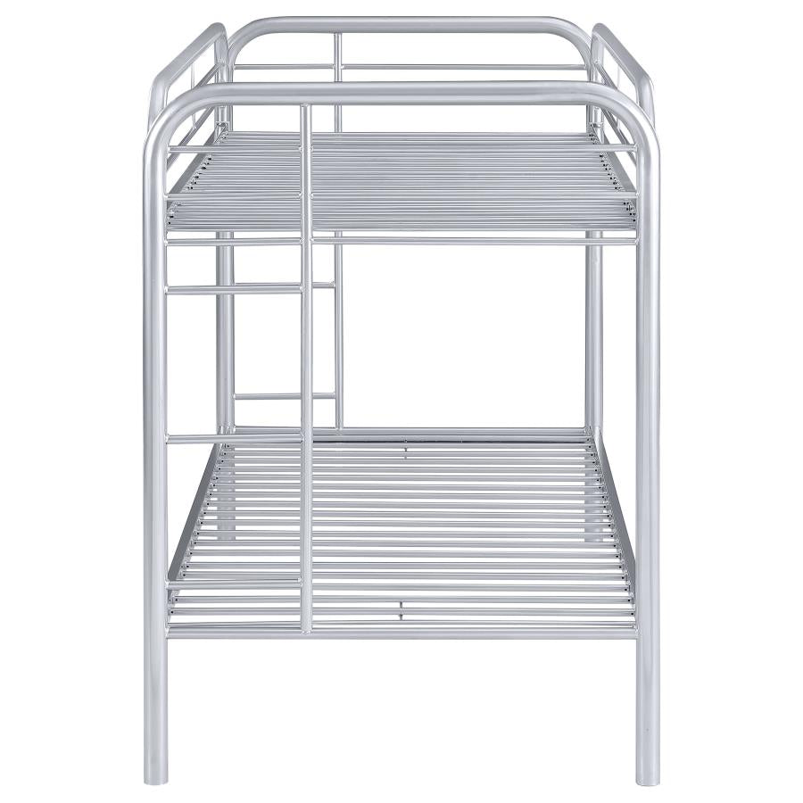 Morgan Silver Twin / Twin Bunk Bed - furniture place usa