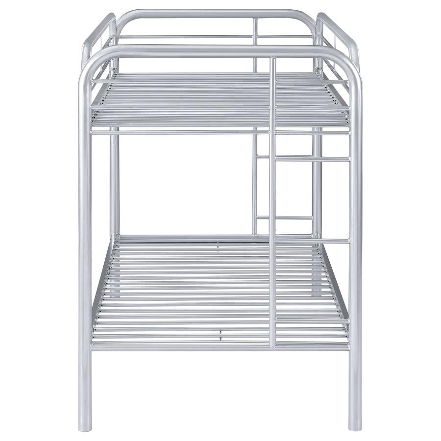 Morgan Silver Twin / Twin Bunk Bed - furniture place usa