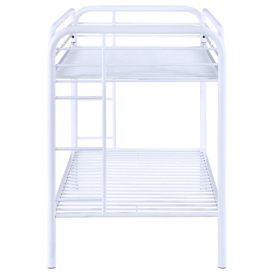 Morgan White Twin / Twin Bunk Bed - furniture place usa