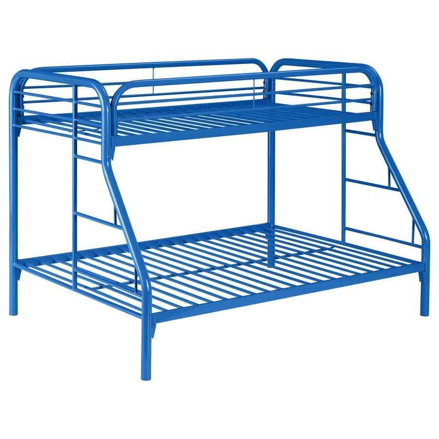 Morgan Blue Twin / Full Bunk Bed - furniture place usa