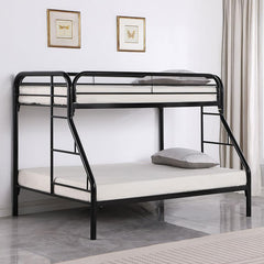 Morgan Black Twin / Full Bunk Bed - furniture place usa