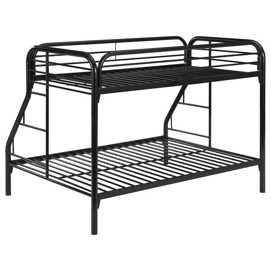 Morgan Black Twin / Full Bunk Bed - furniture place usa