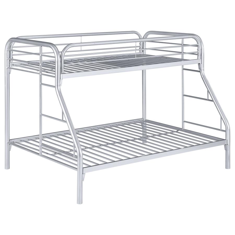 Morgan Silver Twin / Full Bunk Bed - furniture place usa