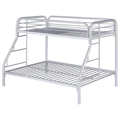 Morgan Silver Twin / Full Bunk Bed - furniture place usa