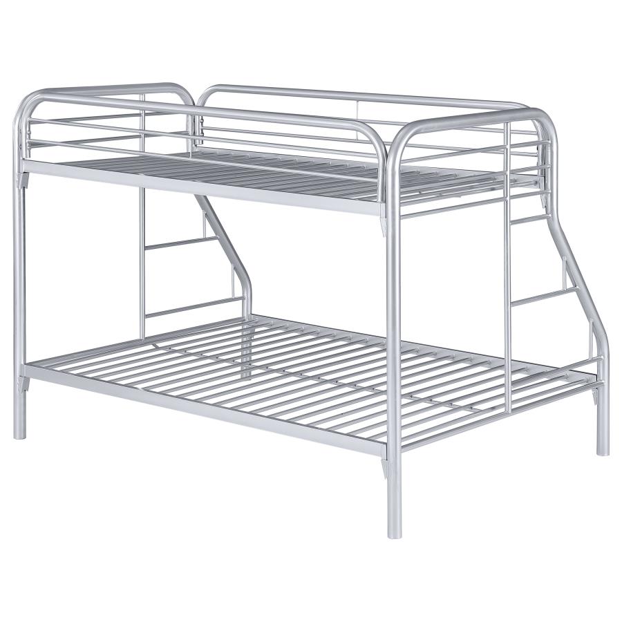 Morgan Silver Twin / Full Bunk Bed - furniture place usa