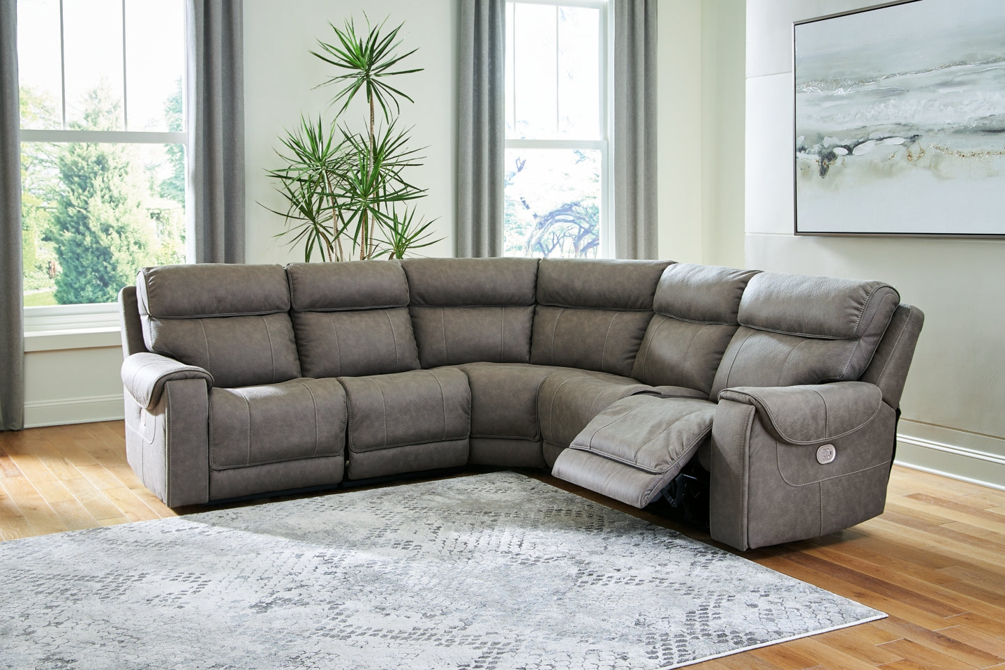 Starbot 5-Piece Power Reclining Sectional - furniture place usa