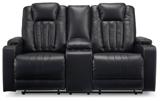 Center Point Reclining Loveseat with Console - furniture place usa