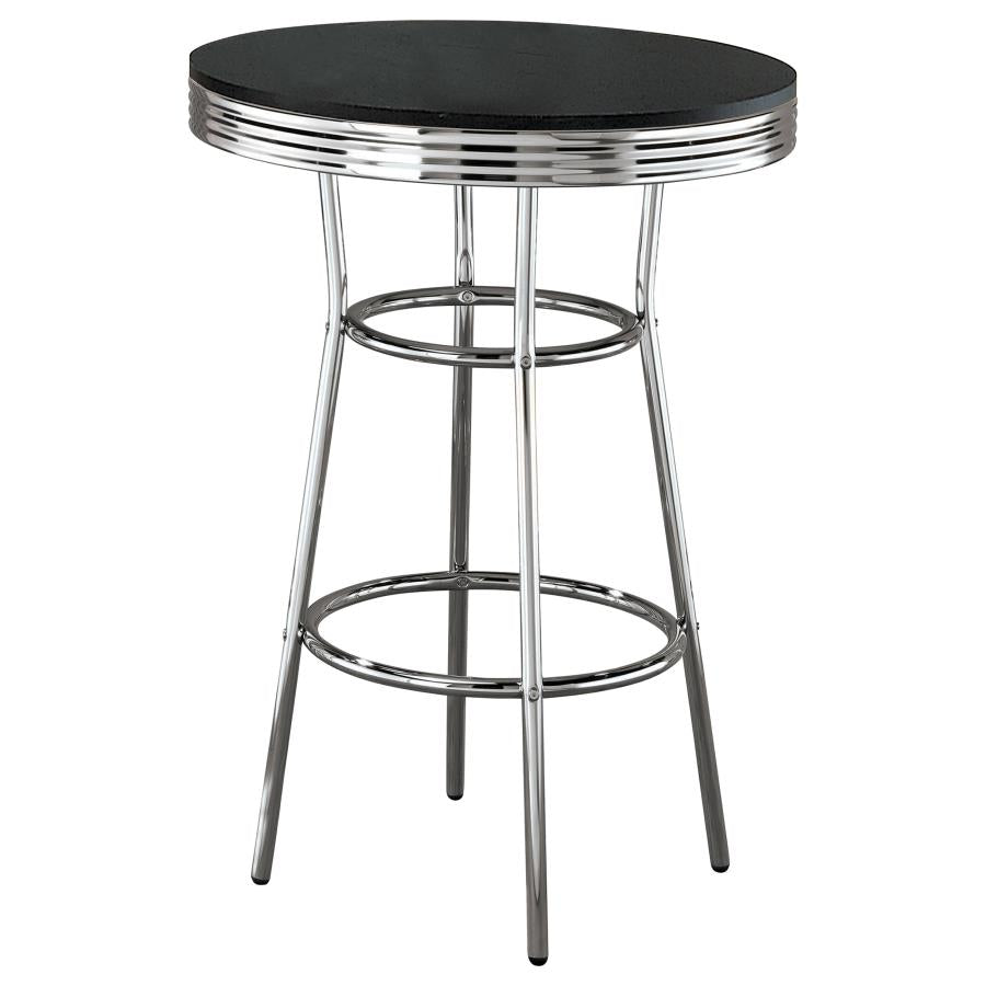 Theodore Black Bar Table - furniture place usa