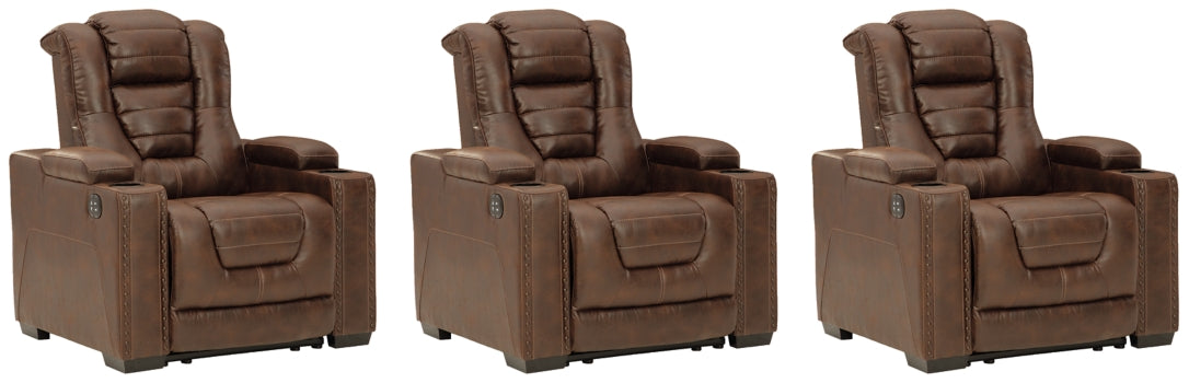 Owner's Box 3-Piece Home Theater Seating - furniture place usa