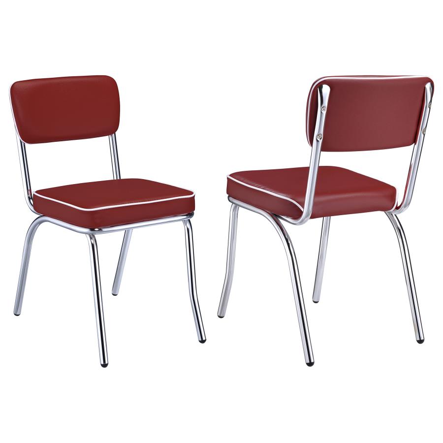 Retro Red Side Chair - furniture place usa