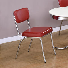 Retro Red Side Chair - furniture place usa