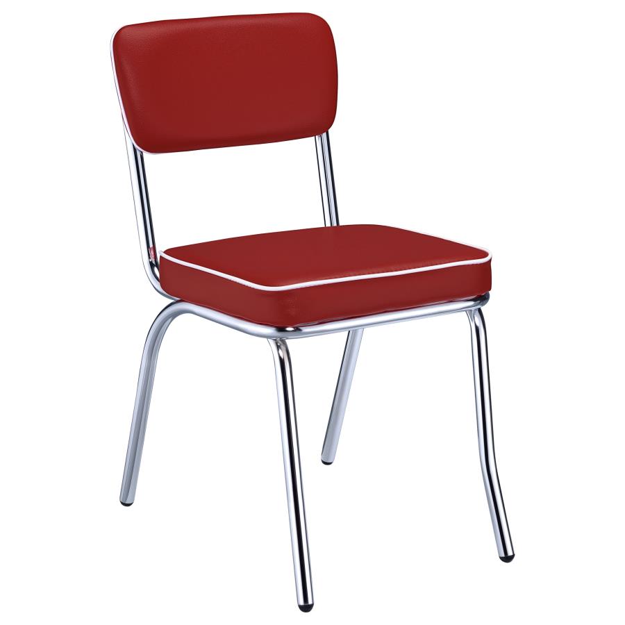 Retro Red Side Chair - furniture place usa