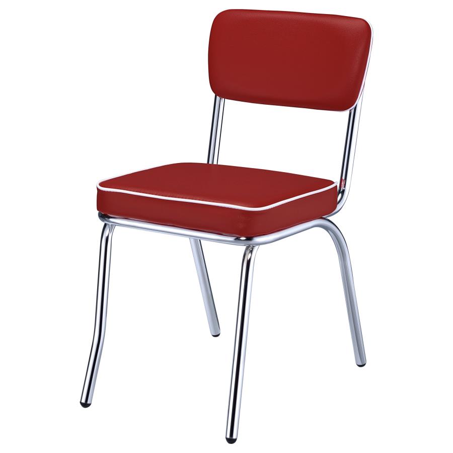 Retro Red Side Chair - furniture place usa