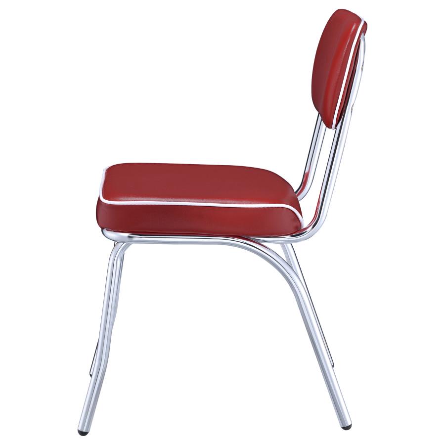 Retro Red Side Chair - furniture place usa