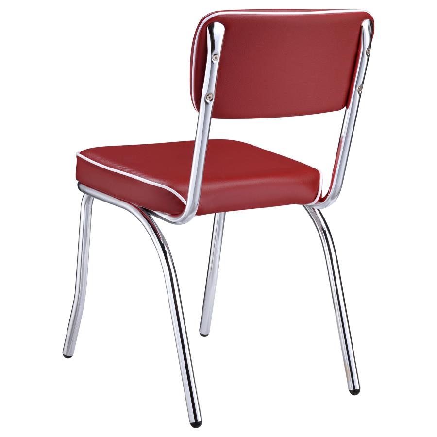 Retro Red Side Chair - furniture place usa