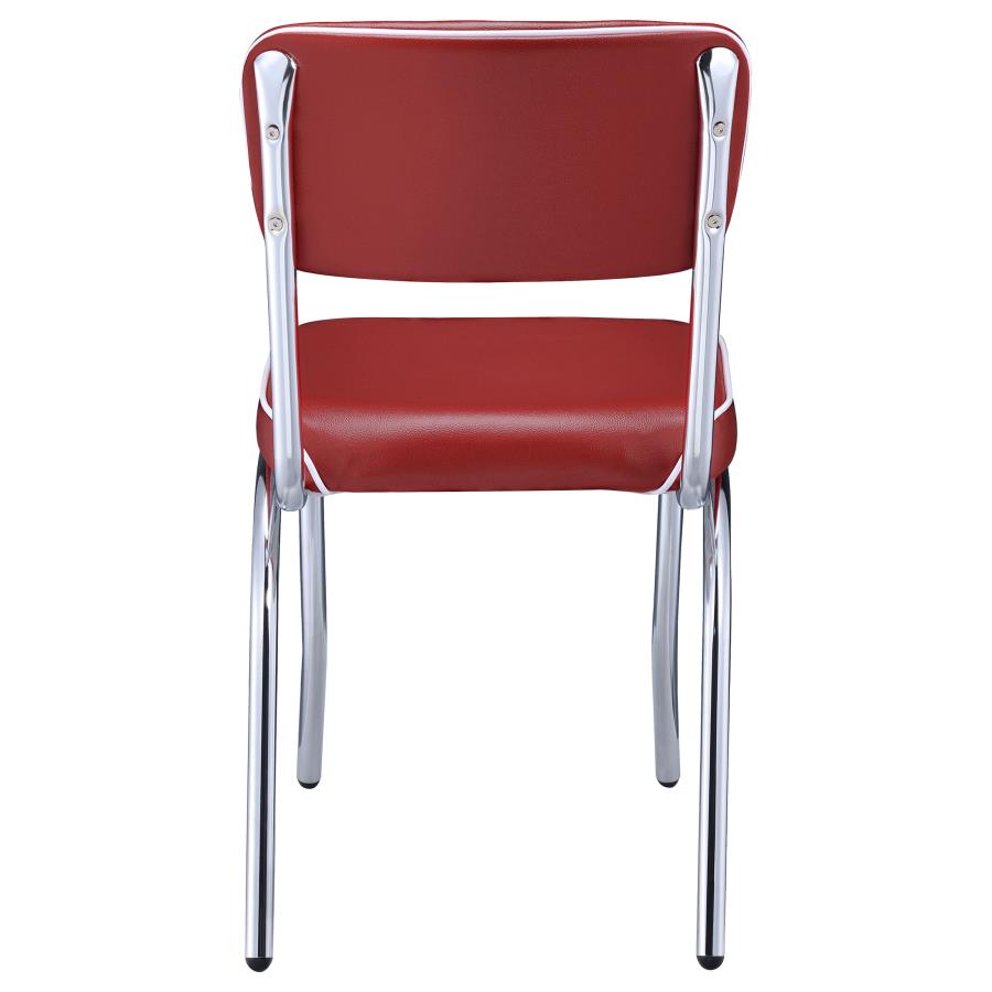 Retro Red Side Chair - furniture place usa