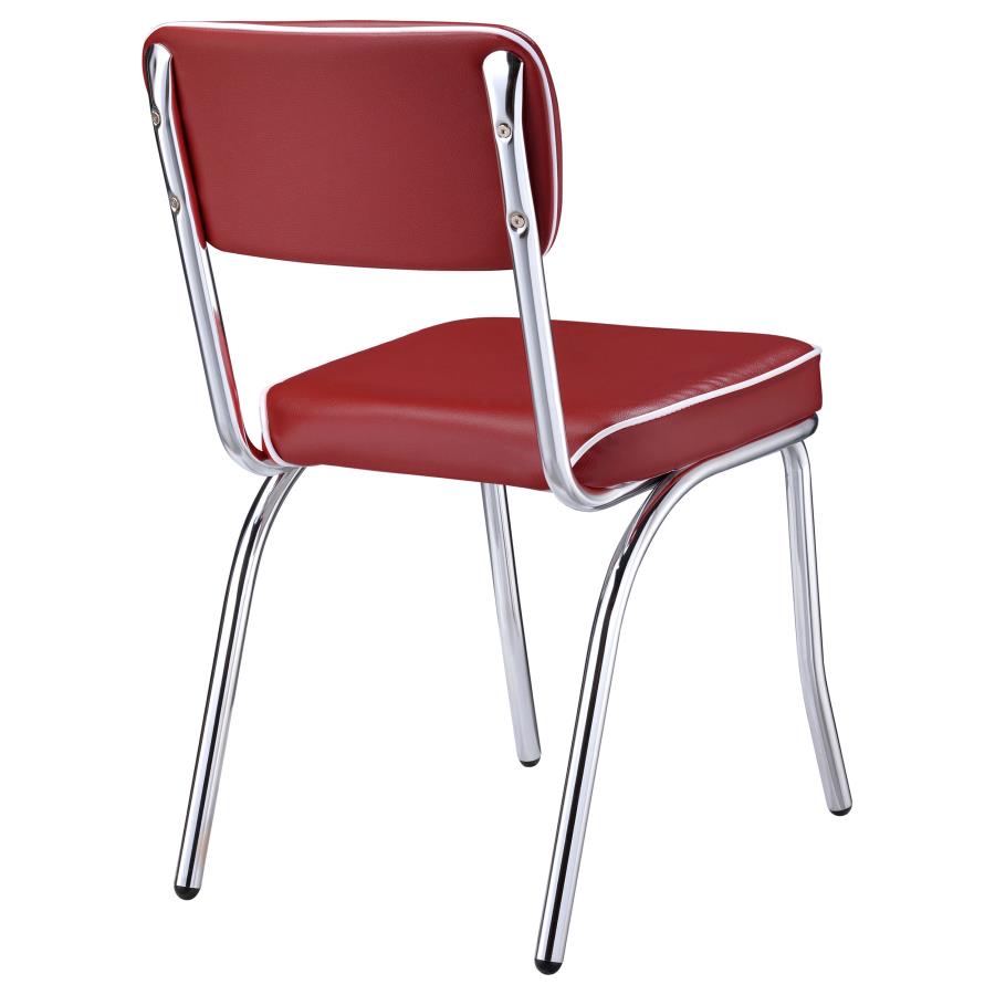 Retro Red Side Chair - furniture place usa