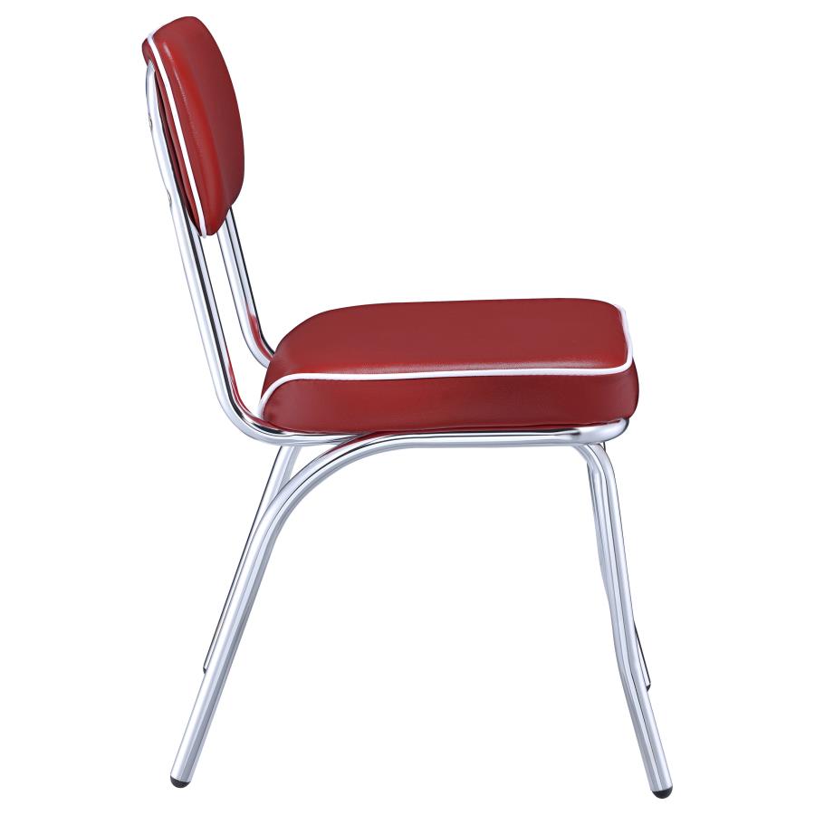 Retro Red Side Chair - furniture place usa